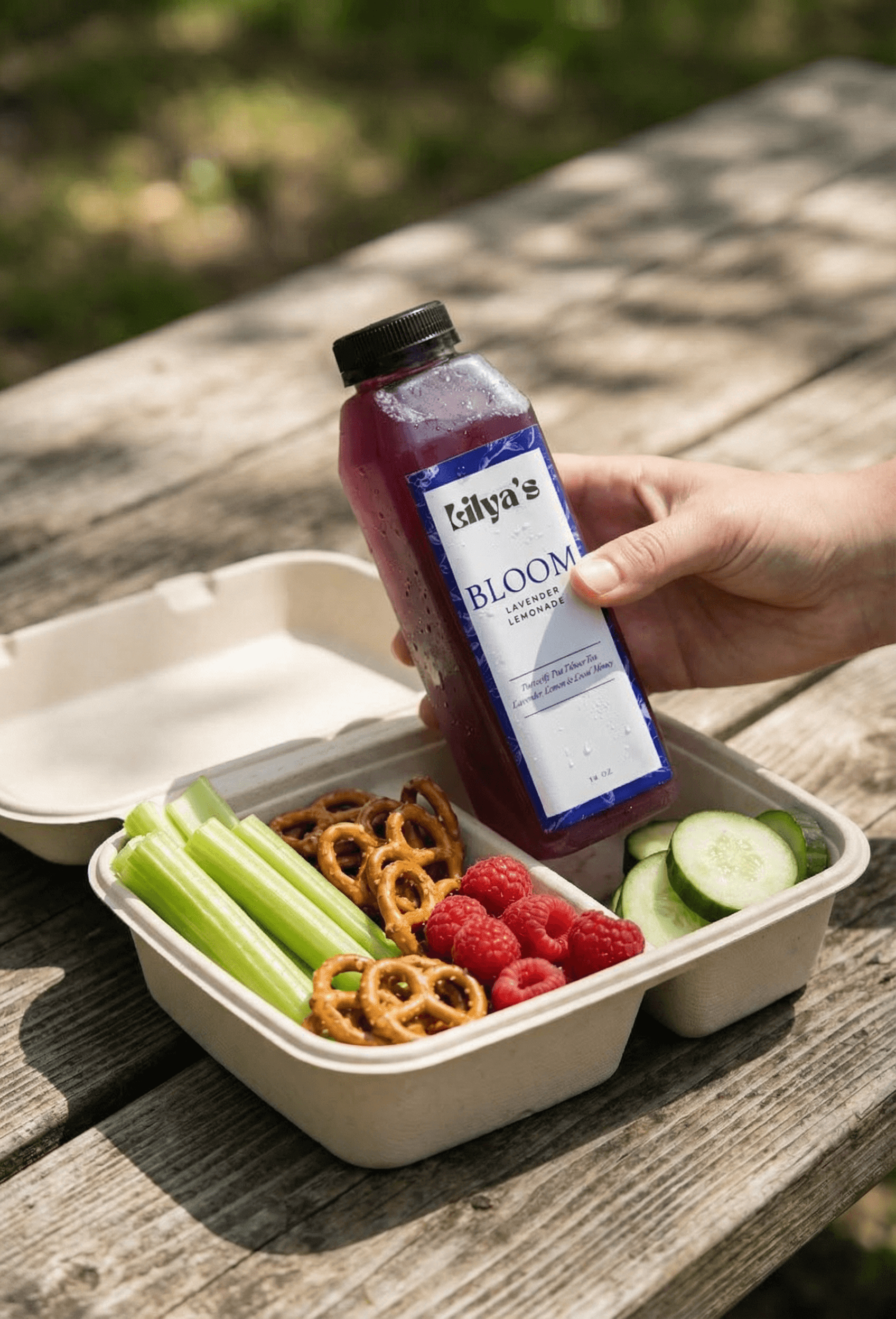 Lilya's Bloom Lavender Lemonade in the park